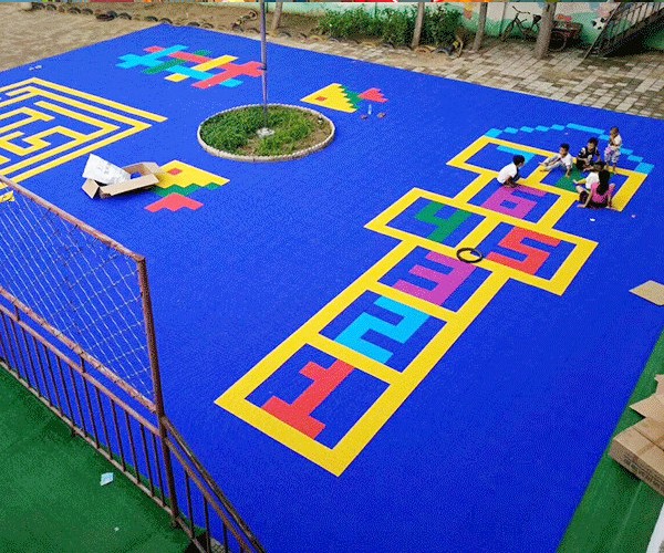 幼兒園露天場地拼接地板